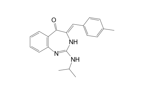 2-Isopropylamino-4-[1-p-tolyl-meth-(Z)-ylidene]-3,4-dihydro-benzo[d][1,3]diazepin-5-one