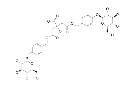 PARISHIN-C;1,3-BIS-[4-(BETA-D-GLOCOPYRANOSYLOXY)-BENZYL]-CITRATE
