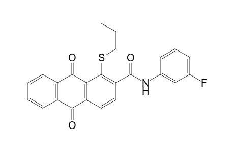 2-Anthracenecarboxamide, N-(3-fluorophenyl)-9,10-dihydro-9,10-dioxo-1-(propylthio)-