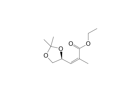 (Z)-3-[(4S)-2,2-dimethyl-1,3-dioxolan-4-yl]-2-methyl-2-propenoic acid ethyl ester