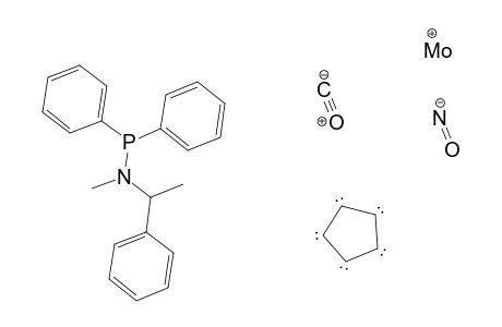 Molybdenum, carbonyl(.eta.5-2,4-cyclopentadien-1-yl)[N-methyl-P,P-diphenyl-N-(1-phenylethyl)phosphinous amide-P]nitrosyl-, stereoisomer