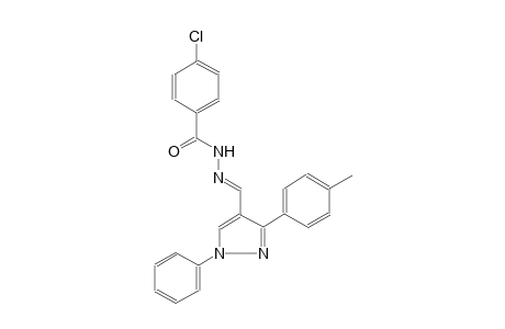 4-chloro-N'-{(E)-[3-(4-methylphenyl)-1-phenyl-1H-pyrazol-4-yl]methylidene}benzohydrazide