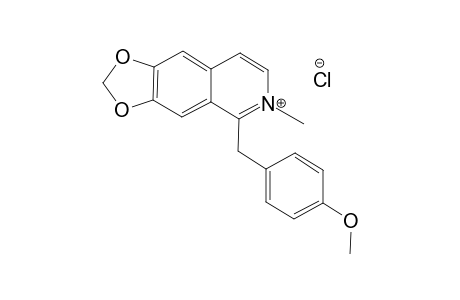 2-METHYL-1-(PARA-METHOXYBENZYL)-6,7-METHYLENEDIOXYISOQUINOLINIUM-CHLORIDE