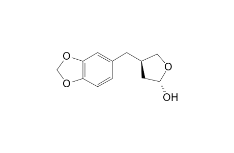 1-{[(2'-Hydroxy(tetrahydro)furan-3'-yl]methyl}-3,4-(methylene-1,3-dioxy)benzene