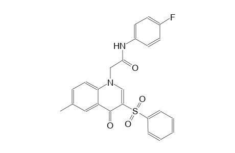 1-quinolineacetamide, N-(4-fluorophenyl)-1,4-dihydro-6-methyl-4-oxo-3-(phenylsulfonyl)-