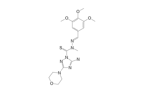 5-amino-N-methyl-3-morpholino-N-[(3,4,5-trimethoxybenzylidene)amino]-1,2,4-triazole-1-carbothioamide