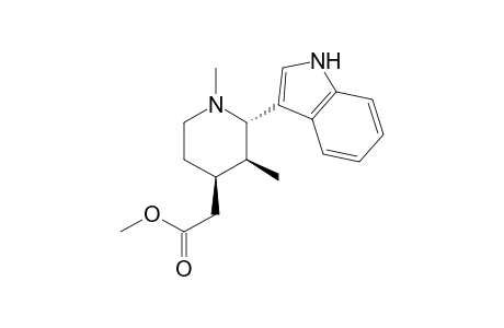 2-[(2S,3S,4R)-2-(1H-indol-3-yl)-1,3-dimethyl-4-piperidinyl]acetic acid methyl ester