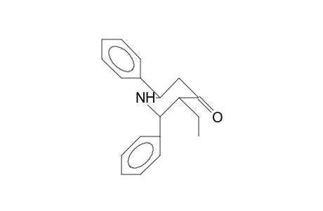 1-Aza-2E,6E-diphenyl-3E-ethyl-4-cyclohexanone