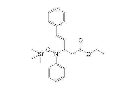 (E)-5-phenyl-3-(N-trimethylsilyloxyanilino)-4-pentenoic acid ethyl ester