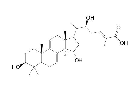 3.beta.,15.alpha.,22.beta.-Trihydroxylanosta-7,9(11),24-trien-26-oic Acid
