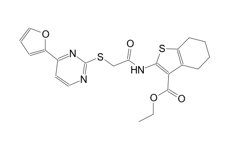 ethyl 2-[({[4-(2-furyl)-2-pyrimidinyl]sulfanyl}acetyl)amino]-4,5,6,7-tetrahydro-1-benzothiophene-3-carboxylate
