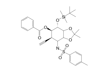 4-[(t-Butyldimethylsilyl)oxy]-2,2-dimethyl-7-[p-(methylphenyl)sulfonamido]-5-(benzoyloxy)-6-(1'-ethynyl)-perhydro-1,3-benzodioxole