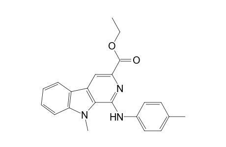 9H-Pyrido[3,4-b]indole-3-carboxylic acid, 9-methyl-1-[(4-methylphenyl)amino]-, ethyl ester