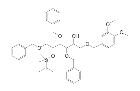 3,4,6-Tri-O-benzyl-1-O-(3,4-dimethoxybenzylidene)-5-O-tert-butyldimethylsilyl-D-glucitol