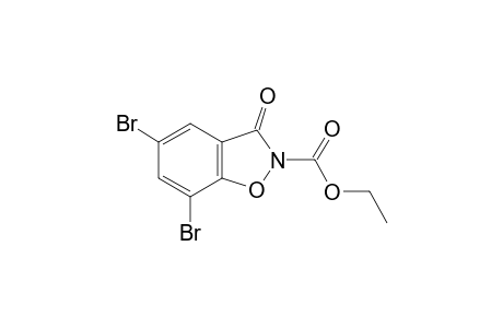 5,7-dibromo-3-oxo-1,2-benzisoxazoline-2-carboxylic acid, ethyl ester