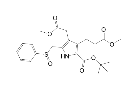 5-(benzenesulfinylmethyl)-4-(2-keto-2-methoxy-ethyl)-3-(3-keto-3-methoxy-propyl)-1H-pyrrole-2-carboxylic acid tert-butyl ester