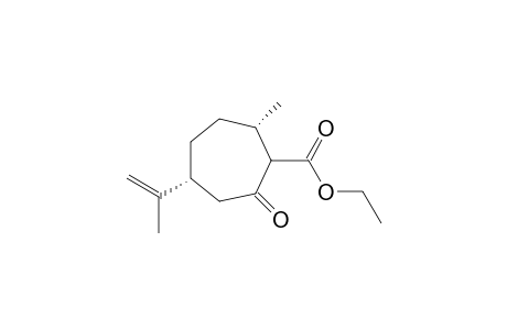 Ethyl (4RS,7SR)-7-methyl-2-oxo-4-(prop-1-en-2-yl)cycloheptane-1-carboxylate