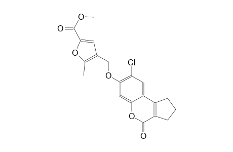 methyl 4-{[(8-chloro-4-oxo-1,2,3,4-tetrahydrocyclopenta[c]chromen-7-yl)oxy]methyl}-5-methyl-2-furoate