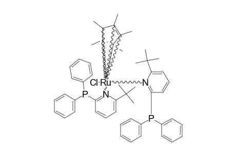 PENTAMETHYLCYCLOPENTADIENYLRUTHENIUM-(II)-BIS-(2-DIPHENYLPHOSPHINO-6-TERT.-BUTYL-PYRIDINE)-CHLORIDE