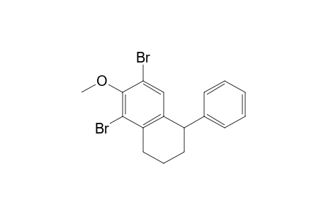 Naphthalene, 5,7-dibromo-1,2,3,4-tetrahydro-6-methoxy-1-phenyl-