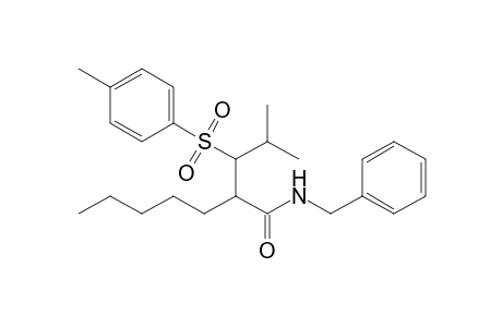 N-Benzyl-2-[2-methyl-1-(p-tolylsulfonyl)propyl]heptanamide