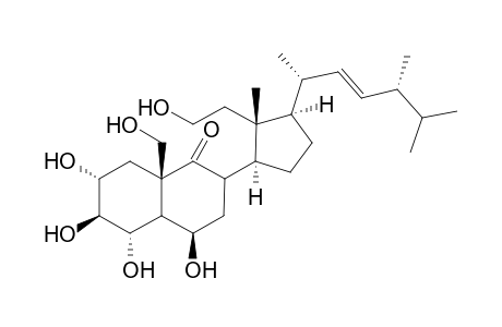 2.alpha.,3.beta.,4.alpha.,6.beta.,11,19-hexahydroxy-9,11-secocholest-(22E,24R)-24-methylen-9-one (Euryspongiol A4)