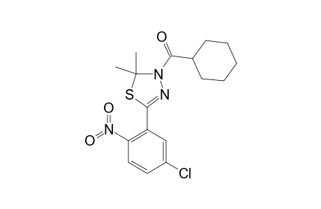 3-CYCLOHEXYLCARBONYL-5-(2-NITRO-5-CHLOROPHENYL)-2,2-DIMETHYL-2,3-DIHYDRO-1,3,4-THIADIAZOLE