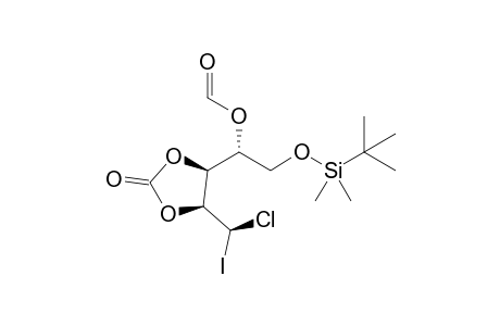 (5S)-1-O-[tert-Butyl(dimethyl)silyl]-5-chloro-5-deoxy-2-O-formyl-5-iodo-3,4-O-(oxomethylene)-D-arabinitol