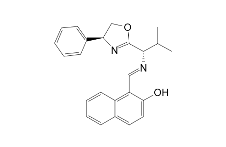 1-{[(S)-2-Methyl-1-((S)-4-phenyl-4,5-dihydro-oxazol-2-yl)propylimino]methyl}naphthalen-2-ol