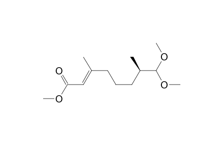 2-Octenoic acid, 8,8-dimethoxy-3,7-dimethyl-, methyl ester, [R-(E)]-
