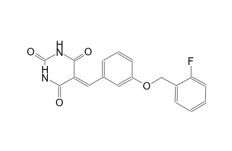 5-{3-[(2-fluorobenzyl)oxy]benzylidene}-2,4,6(1H,3H,5H)-pyrimidinetrione