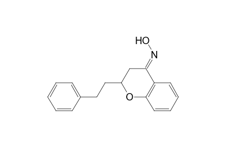 4H-1-Benzopyran-4-one, 2,3-dihydro-2-(2-phenylethyl)-, oxime, (-)-