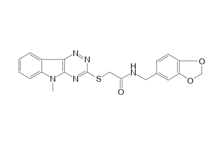 N-(1,3-benzodioxol-5-ylmethyl)-2-[(5-methyl-5H-[1,2,4]triazino[5,6-b]indol-3-yl)sulfanyl]acetamide