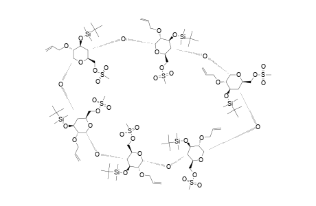 HEXAKIS-(2-O-ALLYL-3-O-TERT.-BUTYLDIMETHYLSILYL-6-O-METHANESULFONYL)-CYCLOMALTOHEXAOSE