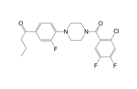 1-[4-[4-(2-chloro-4,5-difluoro-benzoyl)piperazino]-3-fluoro-phenyl]butan-1-one