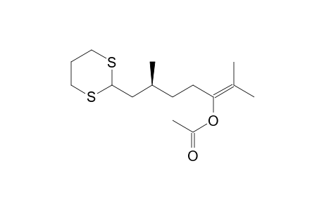 1,3-Dithiane derivative of 6-acetoxycitronellal