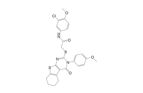 N-(3-chloro-4-methoxyphenyl)-2-{[3-(4-methoxyphenyl)-4-oxo-3,4,5,6,7,8-hexahydro[1]benzothieno[2,3-d]pyrimidin-2-yl]sulfanyl}acetamide