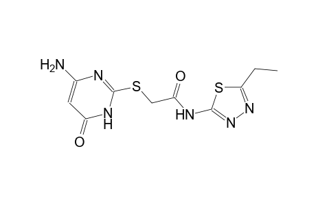 2-[(4-amino-6-oxo-1,6-dihydro-2-pyrimidinyl)sulfanyl]-N-(5-ethyl-1,3,4-thiadiazol-2-yl)acetamide