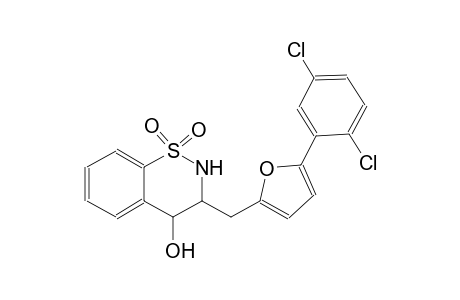 2H-1,2-benzothiazin-4-ol, 3-[[5-(2,5-dichlorophenyl)-2-furanyl]methyl]-3,4-dihydro-, 1,1-dioxide