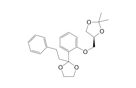 (4S)-2,2-dimethyl-4-[[2-(2-phenethyl-1,3-dioxolan-2-yl)phenoxy]methyl]-1,3-dioxolane