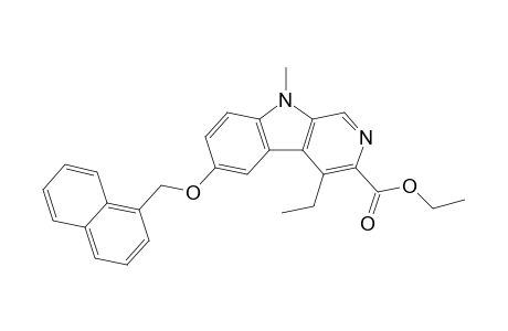 4-Ethyl-9-methyl-6-(1-naphthalenylmethoxy)-3-pyrido[3,4-b]indolecarboxylic acid ethyl ester