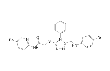 2-({5-[(4-bromoanilino)methyl]-4-phenyl-4H-1,2,4-triazol-3-yl}sulfanyl)-N-(5-bromo-2-pyridinyl)acetamide