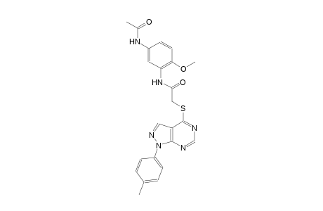 N-[5-(acetylamino)-2-methoxyphenyl]-2-{[1-(4-methylphenyl)-1H-pyrazolo[3,4-d]pyrimidin-4-yl]sulfanyl}acetamide