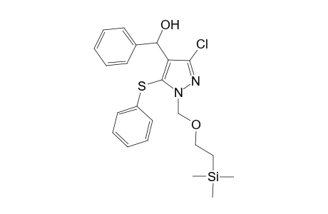 (3-chloro-5-(phenylthio)-1-((2-(trimethylsilyl)ethoxy)methyl)-1H-pyrazol-4-yl)(phenyl)methanol