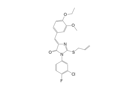 4H-imidazol-4-one, 3-(3-chloro-4-fluorophenyl)-5-[(4-ethoxy-3-methoxyphenyl)methylene]-3,5-dihydro-2-(2-propenylthio)-, (5Z)-