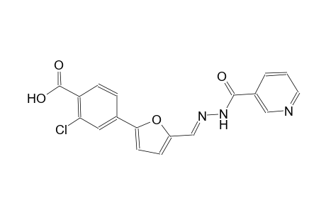 2-chloro-4-(5-{(E)-[(3-pyridinylcarbonyl)hydrazono]methyl}-2-furyl)benzoic acid