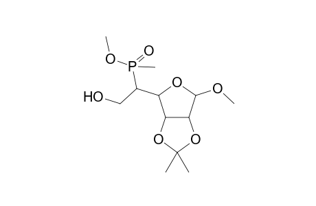 Methyl 5-Deoxy-2,3-O-isopropylidene-5-(methoxy)methylphosphinyl)-.alpha.-D-lyxo-hexofuranosides