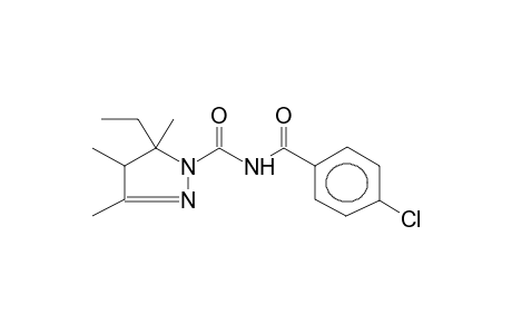 1-(PARA-CHLOROBENZAMIDOCARBONYL)-5-ETHYL-3,4,5-TRIMETHYL-2-PYRAZOLINE