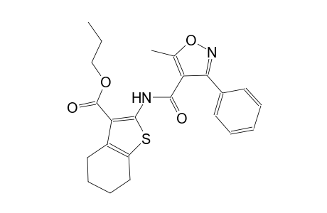 propyl 2-{[(5-methyl-3-phenyl-4-isoxazolyl)carbonyl]amino}-4,5,6,7-tetrahydro-1-benzothiophene-3-carboxylate