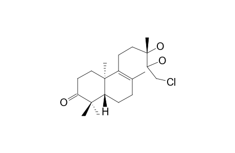 AGALLOCHIN-B;ENT-15-CHLORO-13,14-DIHYDROXYLABD-8(9)-EN-3-ONE